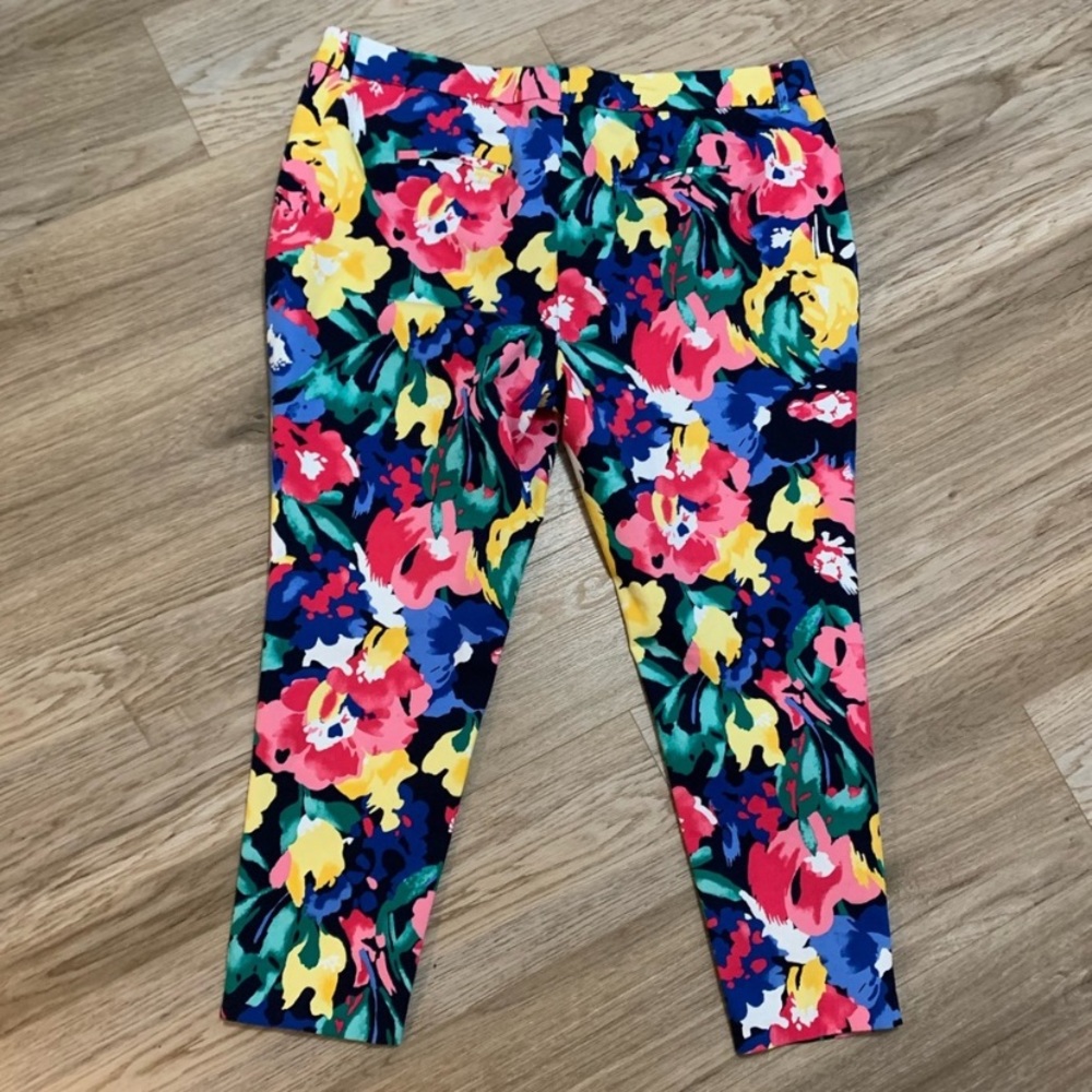 Roamans Floral Ankle Pants 24W NWOT